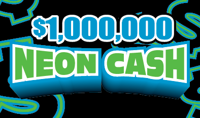 $1,000,000 NEON CASH ticket